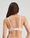 Model wears Stripe Elastic & Papertouch Push Up Bra in FESTIVAL BLOOM. On body back view