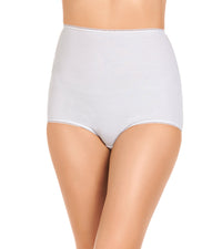 Model wears Plain Pants Full Brief in WHITE. On body front view