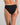 Model wears Play Bikini in BLACK. On body back view