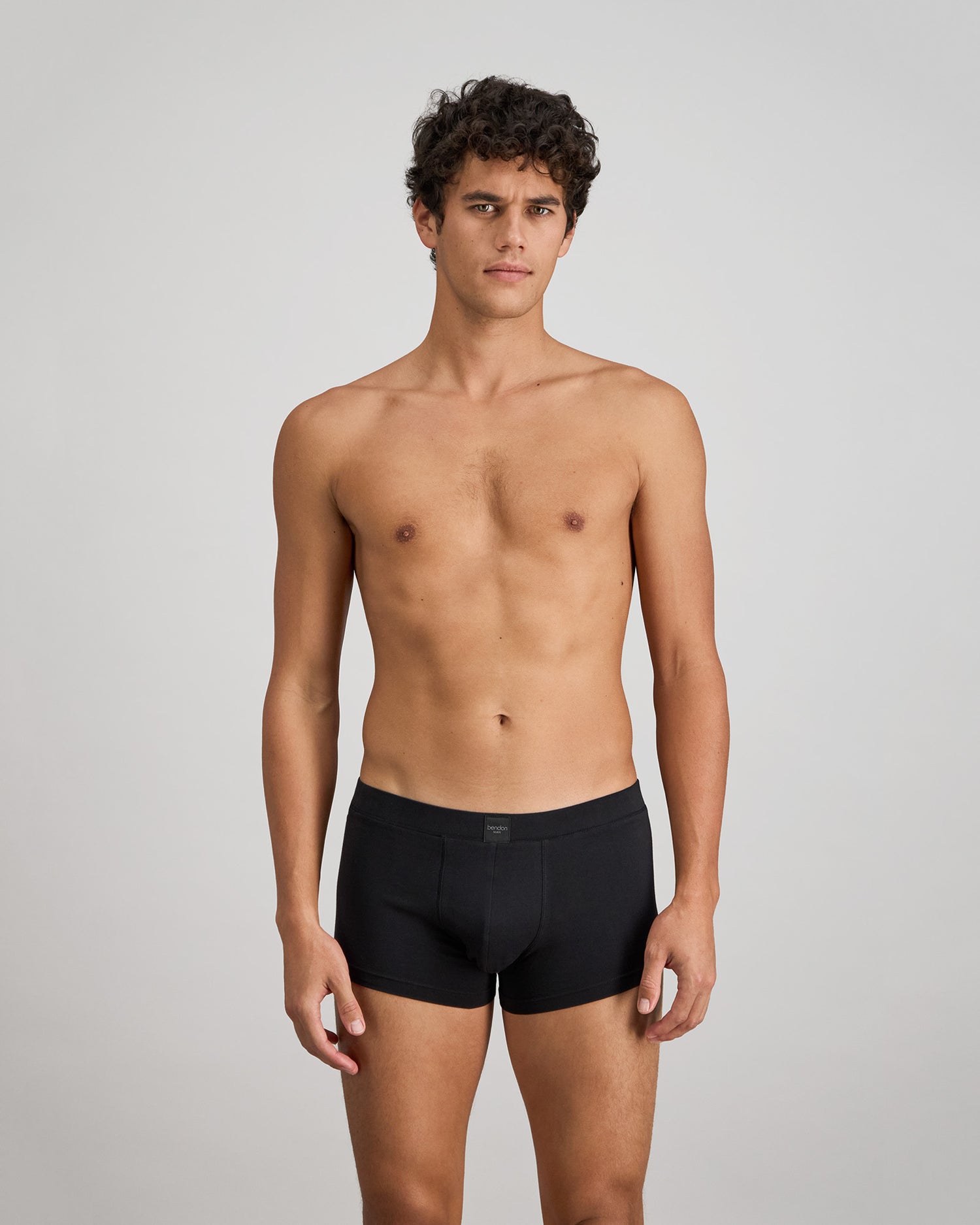 High Tech Cotton Mens Trunk in BLACK. Feature shot
