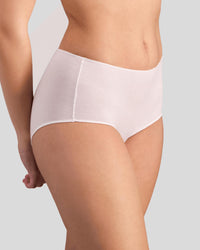 Model wears Au Naturel Full Brief in FESTIVAL BLOOM. On body front view