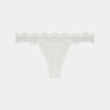 Simply Me Thong in WHITE. Flat lay front view