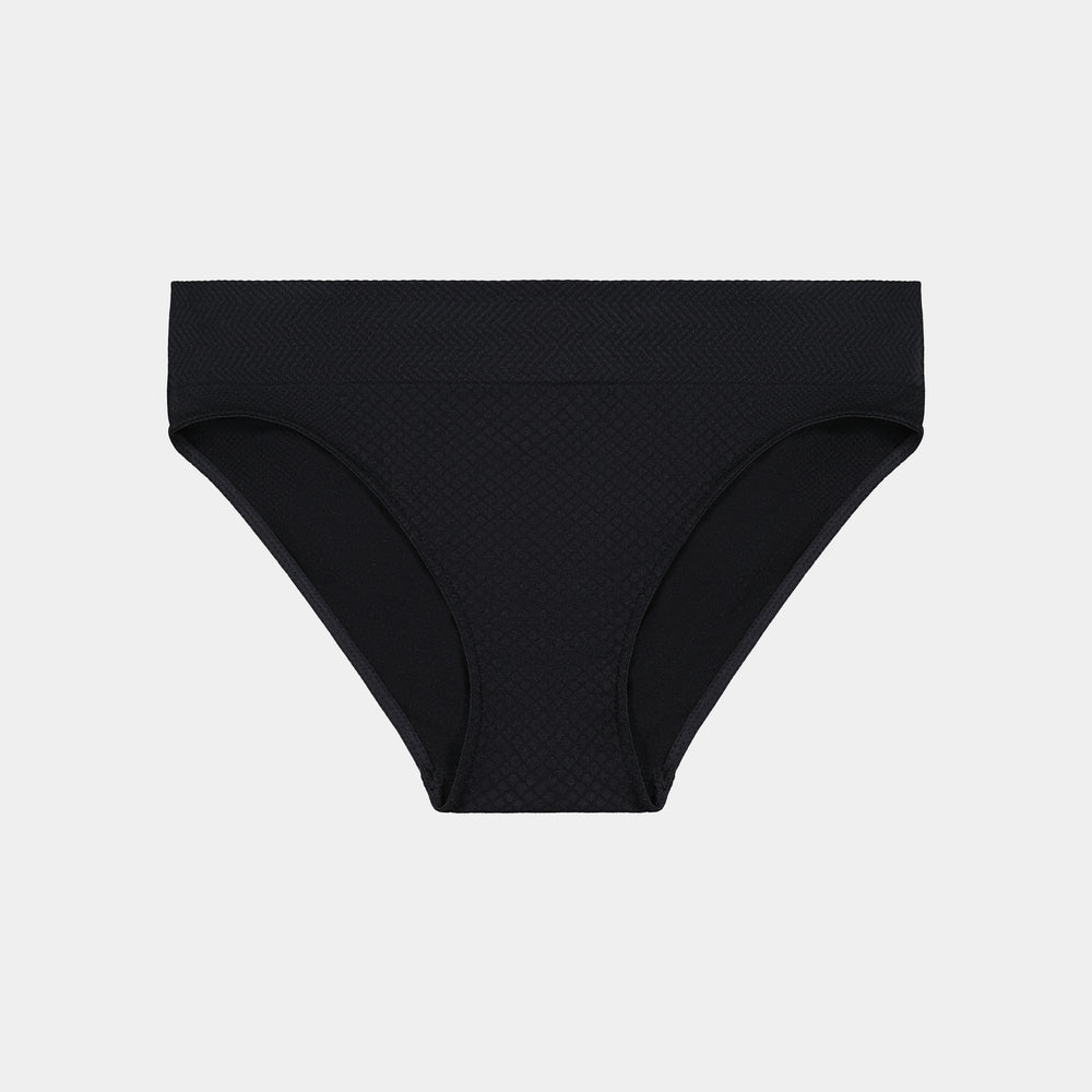 Play Bikini in BLACK. Flat lay front view