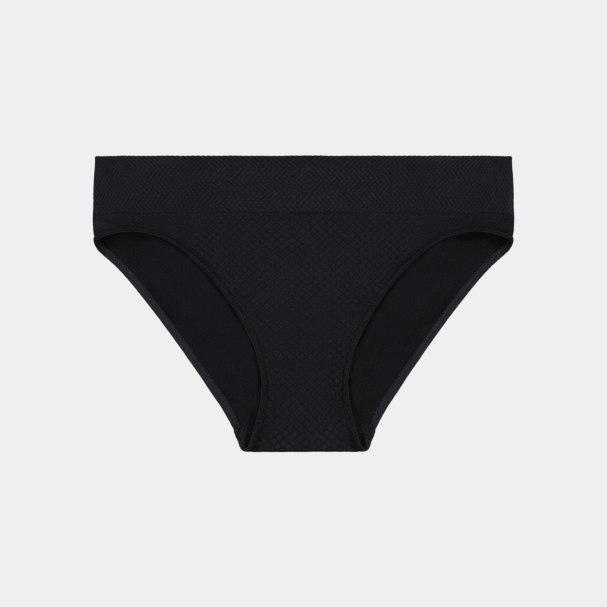 Play Bikini in BLACK. Flat lay front view