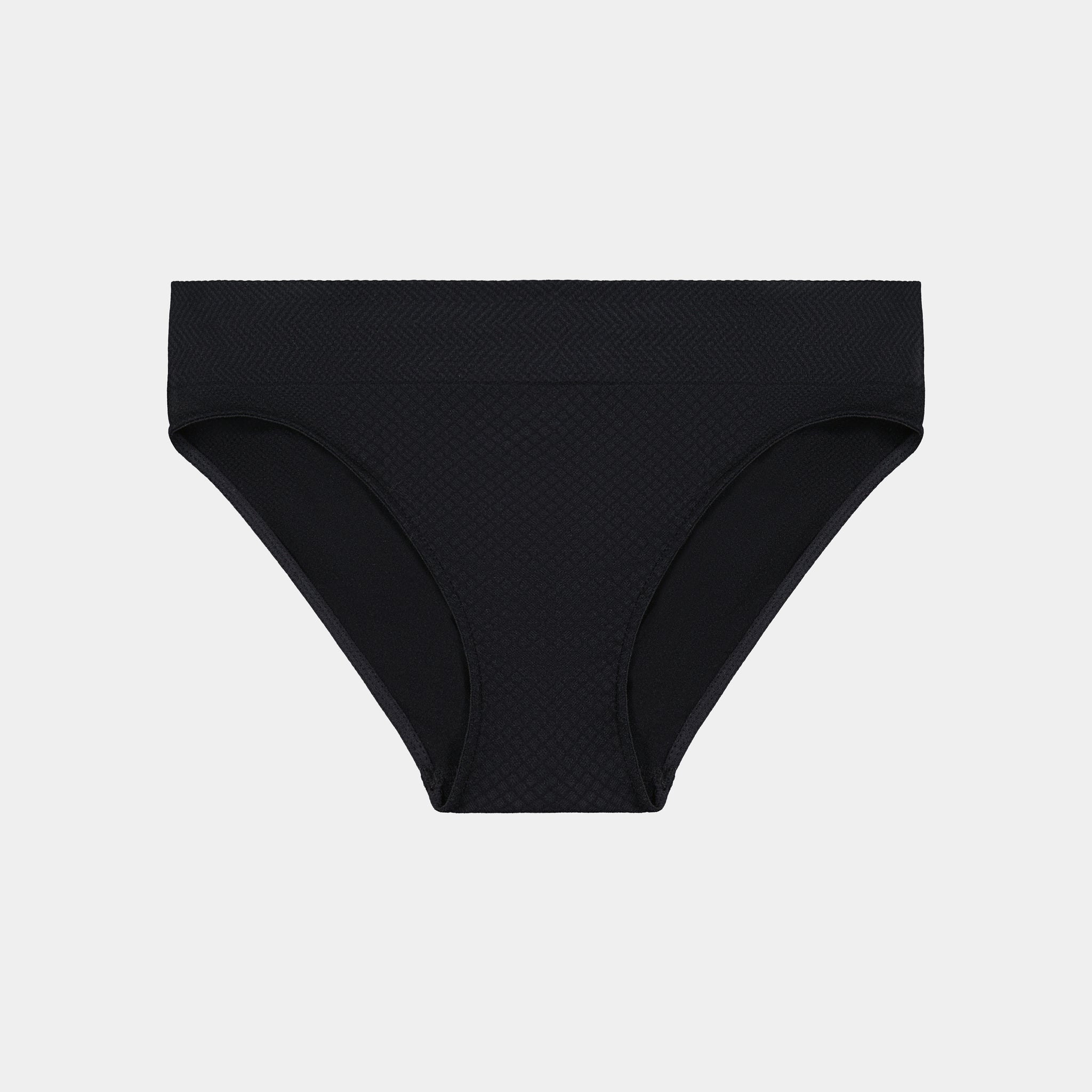 Play Bikini in BLACK. Flat lay front view