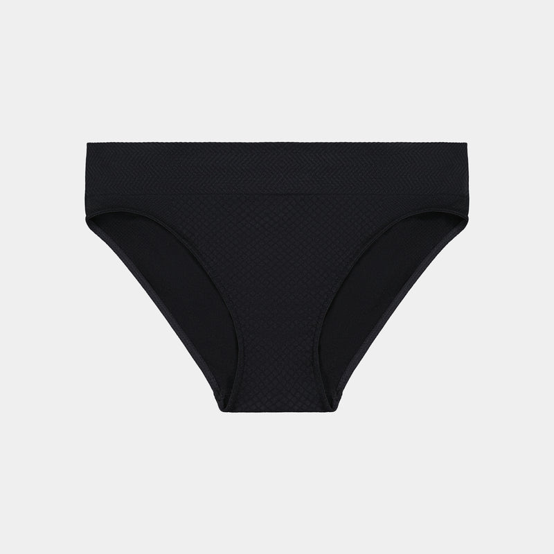 Play Bikini in BLACK. Flat lay front view