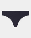 Au Naturel Thong in BLACK. Flat lay front view