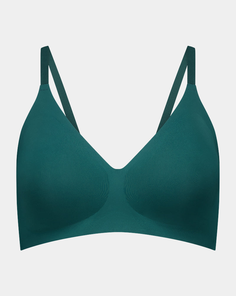 Comfit Collection Wire Free Bra in RAIN FOREST. Flat lay front view