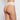 Model wears No Show Thong in LATTE. On body back view