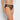 Model wears Freedom To Move High Cut Brief in BLACK. On body side view