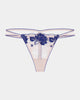 Everleigh Thong in SURF THE WEB/BLUSH. Flat lay front view