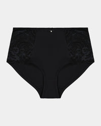 Embrace Full Brief in BLACK. Flat lay front view