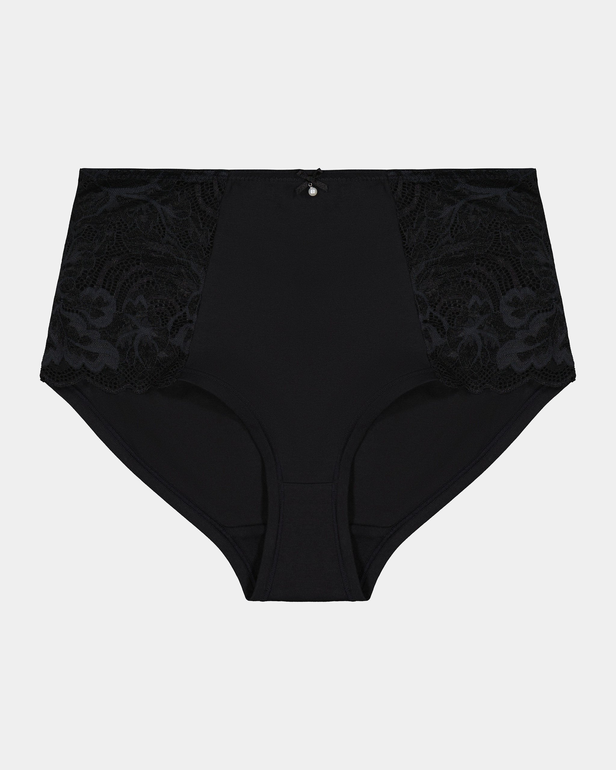 Embrace Full Brief in BLACK. Flat lay front view