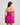 Model wears Siesta Chemise in FANTASY FUCHSIA. On body back view