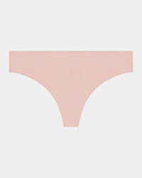 Au Naturel Thong in LATTE. Flat lay front view