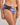 Model wears Wild Violet Full Brief in BLUE HYDRANGEA PRINT. On body side view