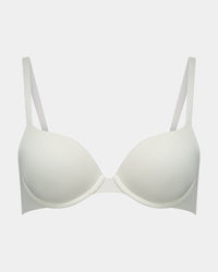 Bendon Essentials Push Up Bra in WHITE. Flat lay front view