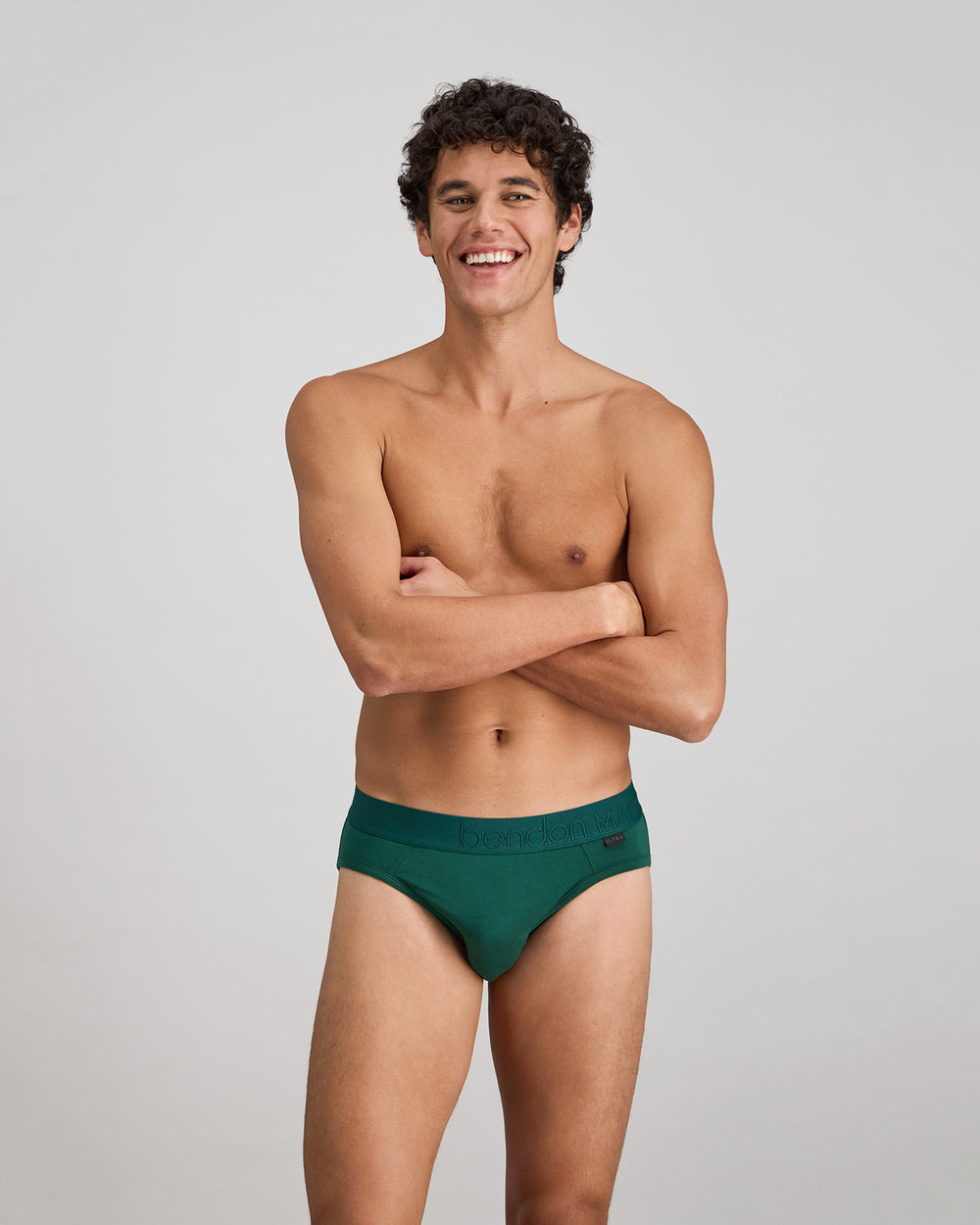 Bamboo Mens Brief in RAIN FOREST. Feature shot