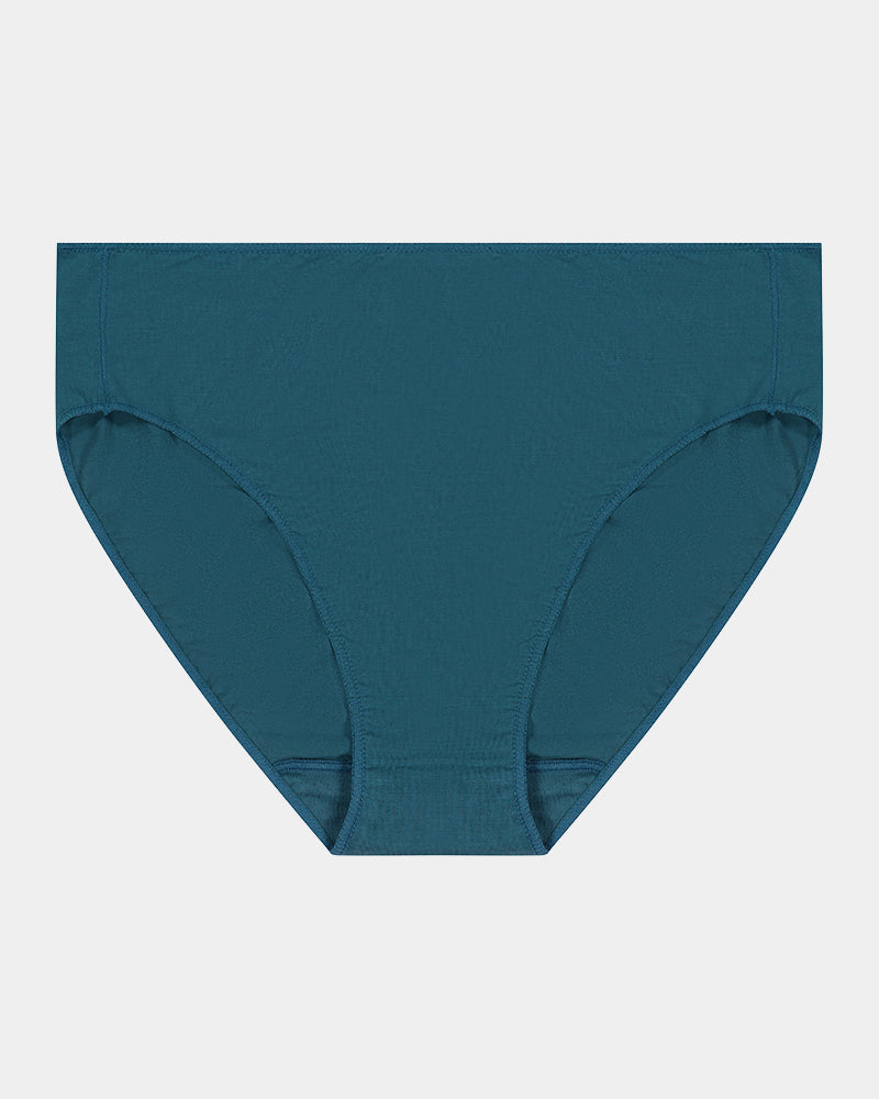 Au Naturel High Cut Brief in MEDITERRANEA. Flat lay front view