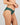Model wears Lucille Bikini in RAIN FOREST. On body side view