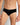 Model wears High Tech Cotton Mens Brief in BLACK. On body front view
