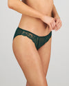 Model wears Sofia Bikini in RAIN FOREST. On body side view