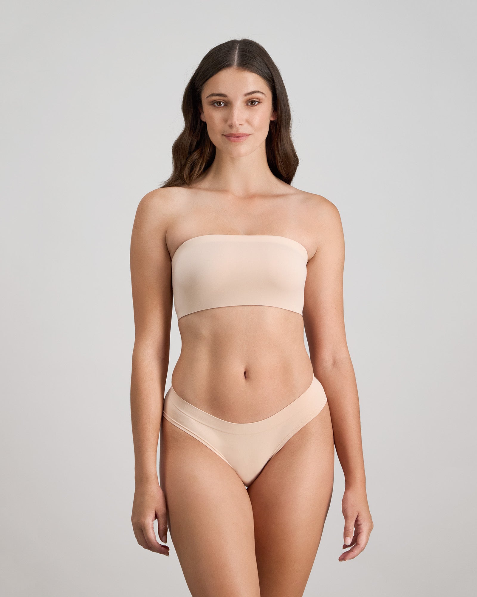 Extra-Ordinary Bandeau in LATTE. Feature shot