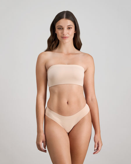 Extra-Ordinary Bandeau in LATTE. Feature shot