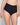 Model wears Bamboo Bodywear Thong in BLACK. On body front view