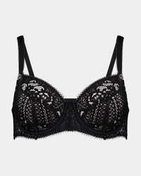 Dashing Underwire Bra in BLACK. Flat lay front view