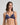 Model wears My Fit Lace Push Up Bra in Medieval Blue. On body front view