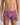 Model wears Cotton Stretch Mens Trunk in TIBETAN RED STRIPE. On body front view
