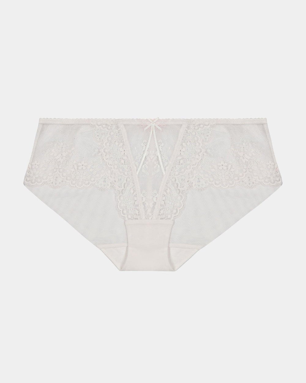 Sofia Midi in BRIGHT WHITE. Flat lay front view