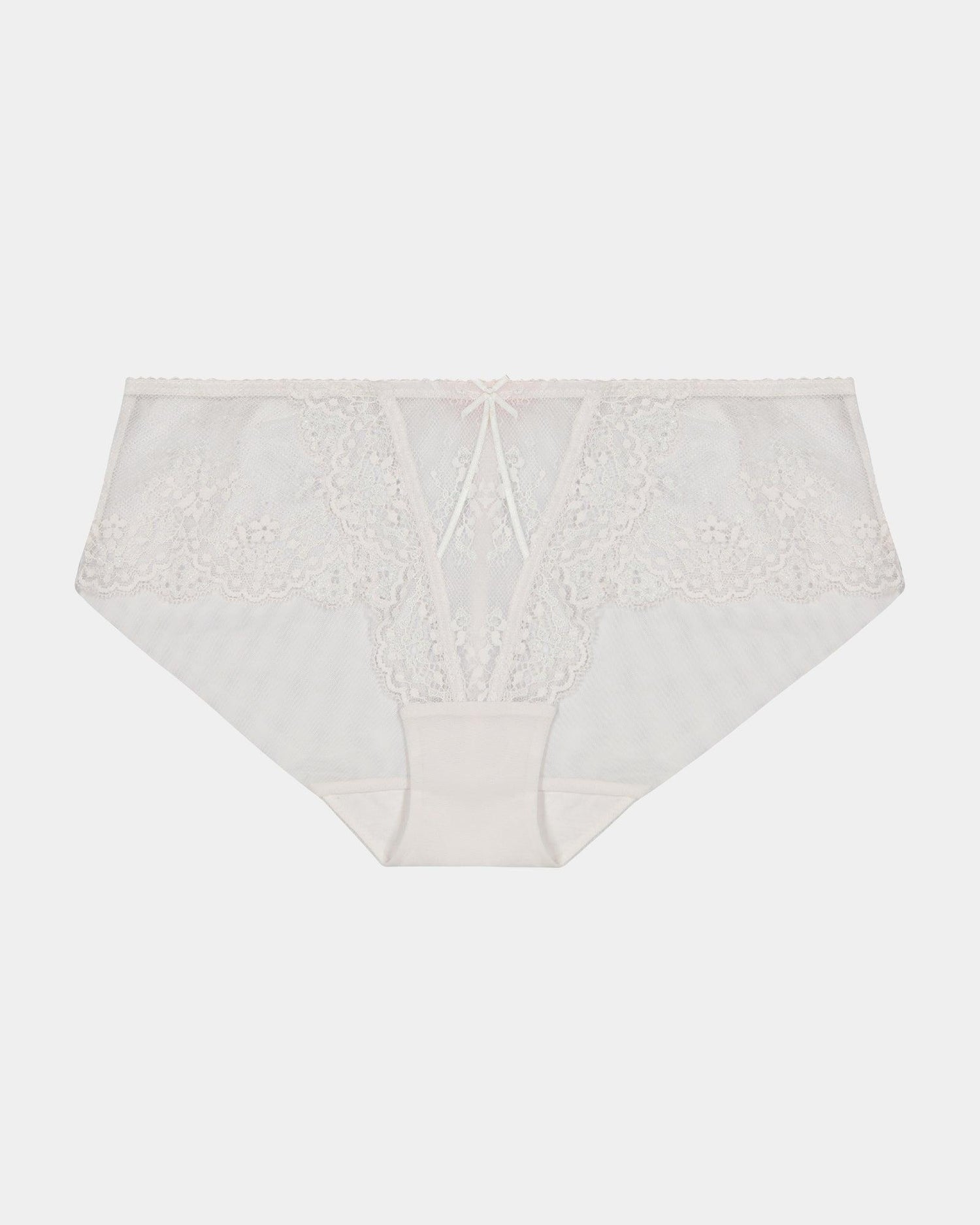 Sofia Midi in BRIGHT WHITE. Flat lay front view
