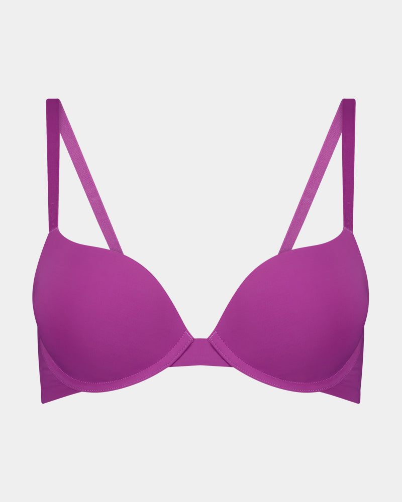 Bendon Essentials Push Up Bra in RADIANT ORCHID. Flat lay front view
