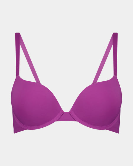 Bendon Essentials Push Up Bra in RADIANT ORCHID. Flat lay front view