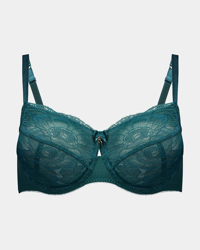 Muse Underwire Bra in MEDITERRANEA. Flat lay front view