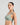 Model wears Power Underwire Bra in ICEBERG GREEN. On body side view