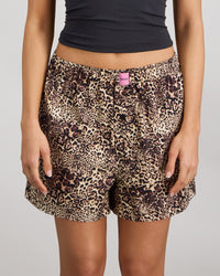 Unisex Sleigh The Night Boxer in WILD LYNX PRINT. Feature shot