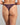 Model wears Nova Rosa Thong in PLUM PERFECT. On body back view