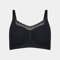 Bendon Nurture Maternity Bra in BLACK. Flat lay front view