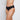 Model wears No Show Bikini in BLACK. On body front view