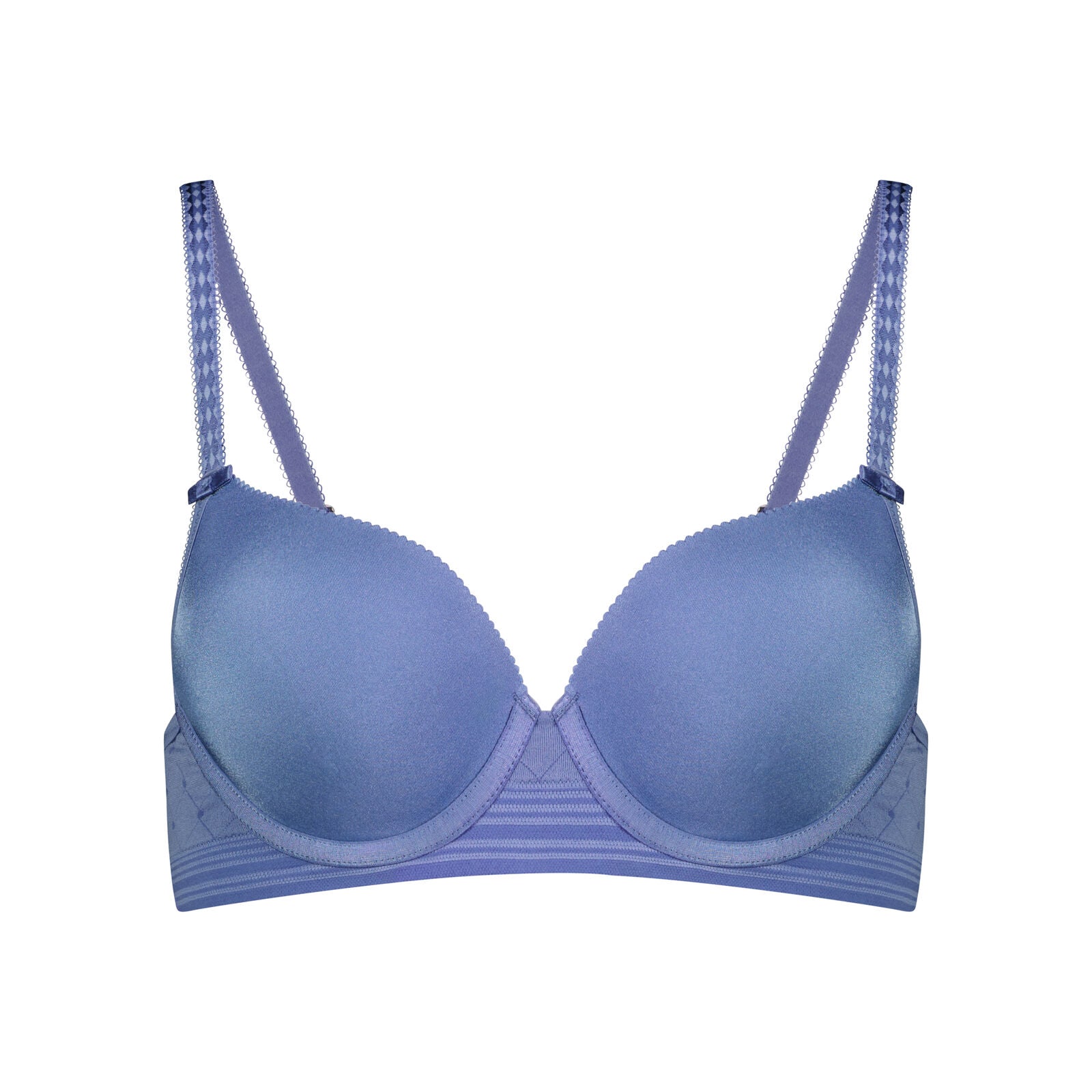 Bendon Body Contour Bra in COLONY BLUE. Flat lay front view