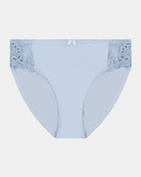 Coral High Cut Brief in SKYWAY. Flat lay front view