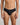 Model wears High Tech Cotton Mens Brief in BLACK. On body front view