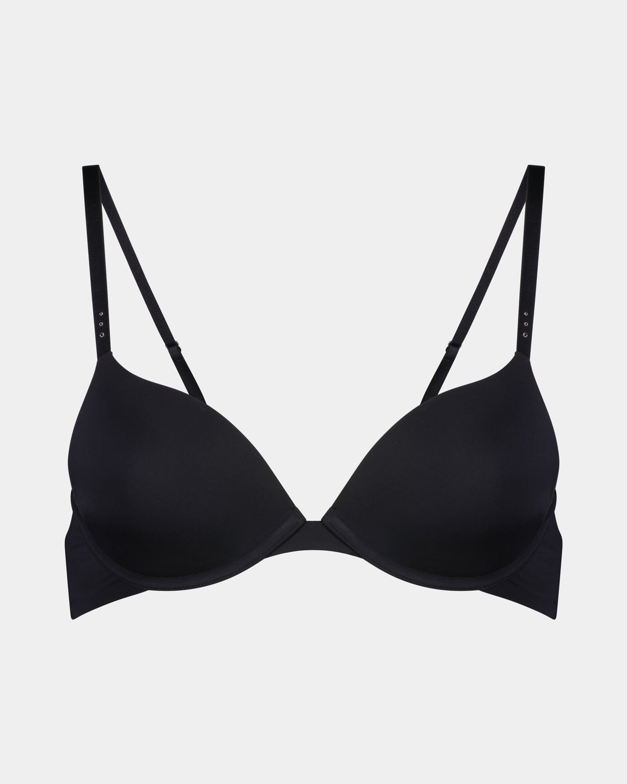 My Fit Smooth Push Up Bra in BLACK. Flat lay front view