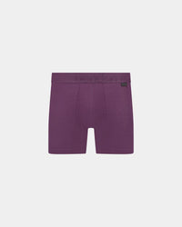 Bamboo Mens Trunk in PLUM PERFECT. Flat lay front view