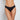 Model wears Seamless Thong in BLACK. On body front view