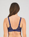 Model wears Bendon Breathe Contour Bra in MEDIEVAL/RAINFOREST. On body back view