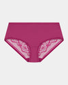 Effortless Lace Midi in BEAUJOLAIS. Flat lay front view